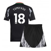 Arsenal Takehiro Tomiyasu #18 Bortedraktsett Barn 2024-25 Kortermet (+ Korte bukser)